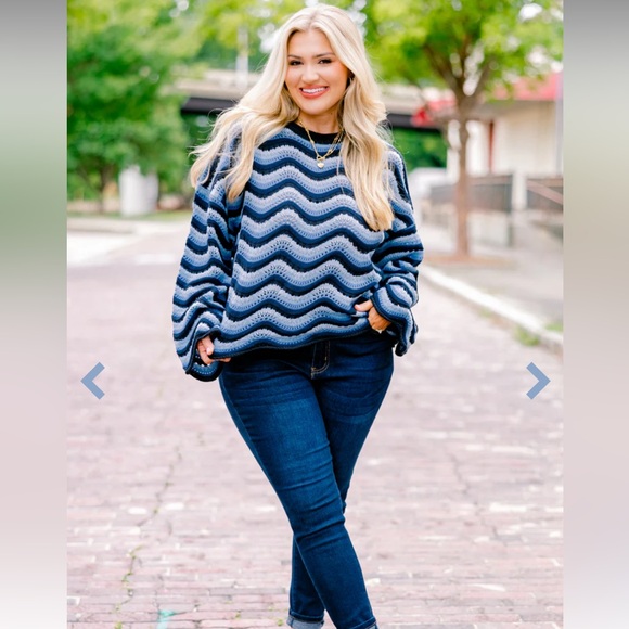 Chic Soul Wavy Comfort Sweater - Picture 1 of 5